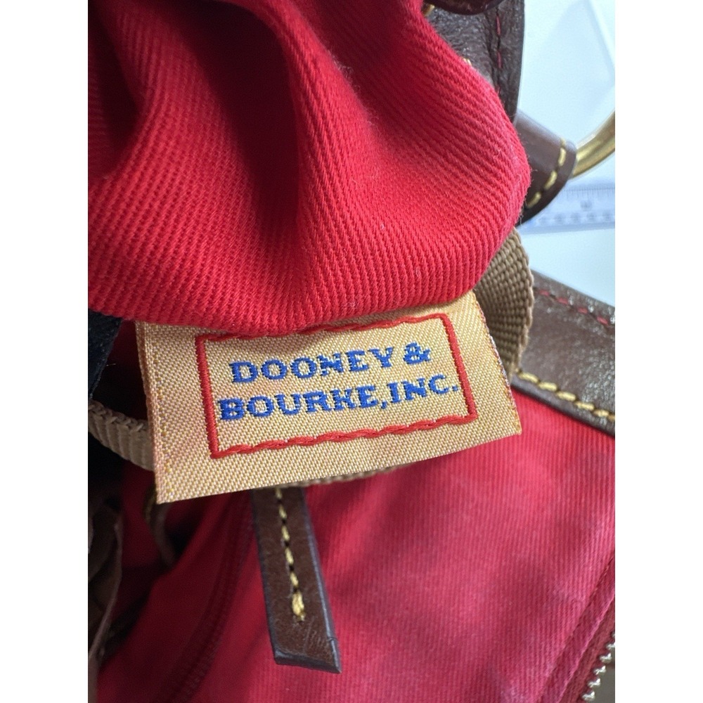 Dooney & Bourke Python Leather Shoulder Bag Red Lining, Gold, Tassels, Hobo, Zip - Picture 7 of 10